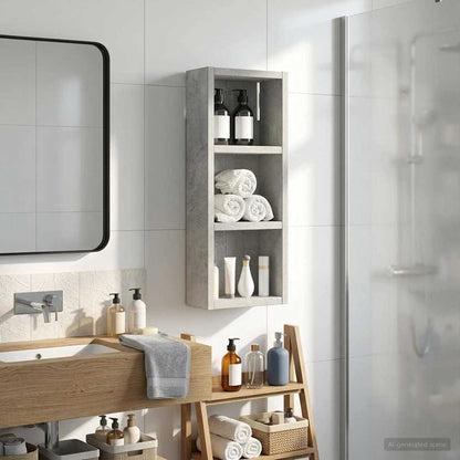 Armadio da bagno a muro Grigio Cemento 20 x 10 x 50 cm | homemem39