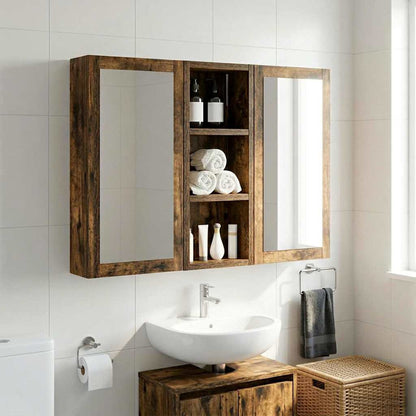 Armadio da bagno a muro Quercia Affumicata 20 x 10 x 50 cm | homemem39