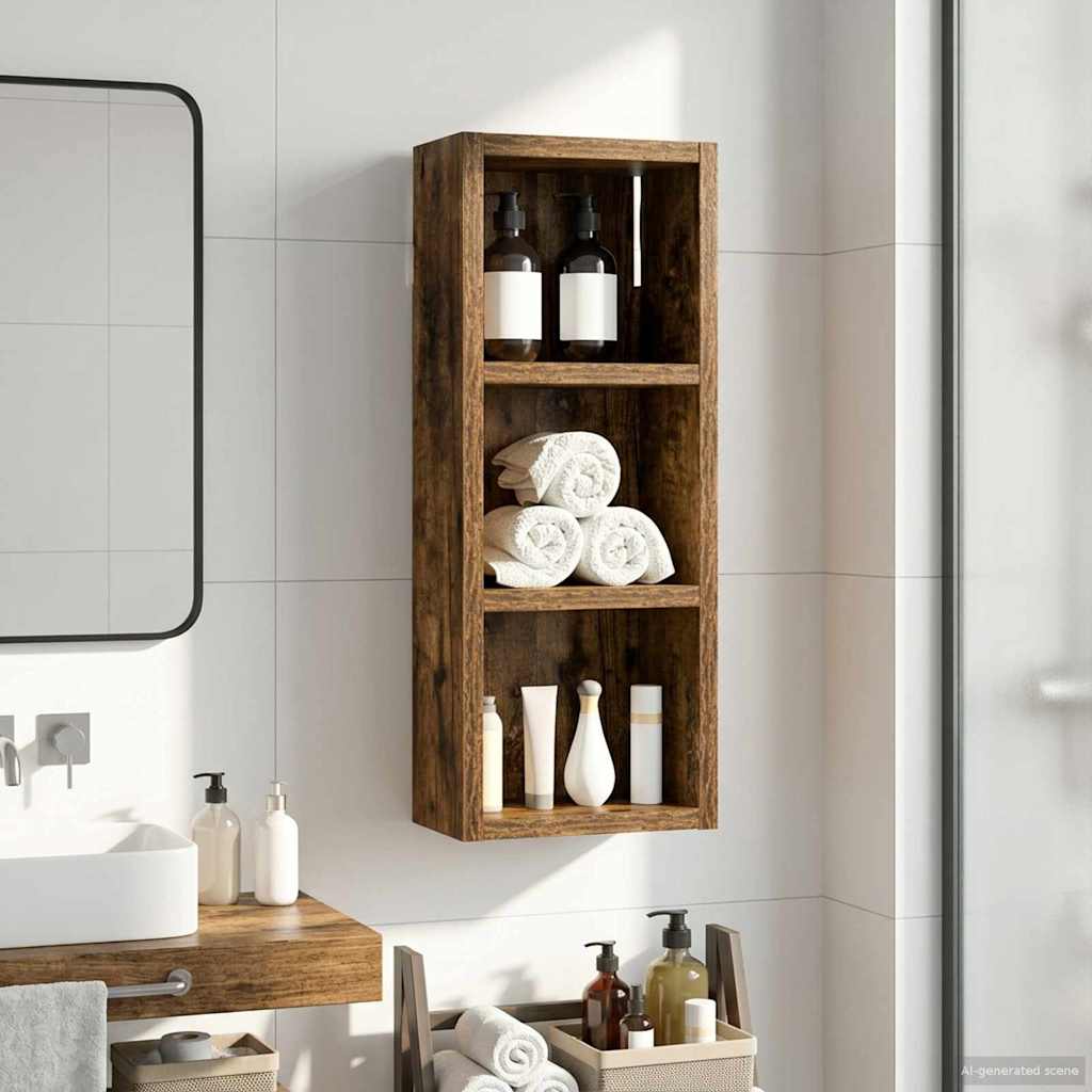 Armadio da bagno a muro Quercia Affumicata 20 x 10 x 50 cm | homemem39