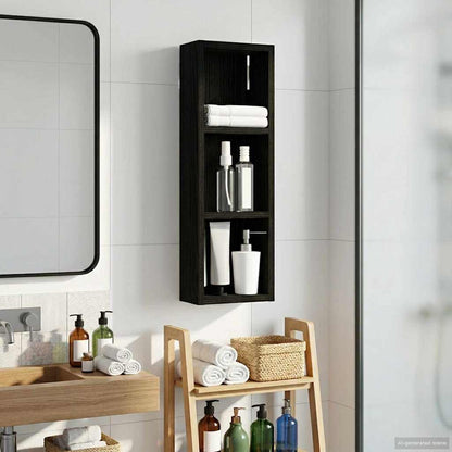 Armadio da bagno a muro Rovere Nero 20 x 10 x 60,5 cm | homemem39