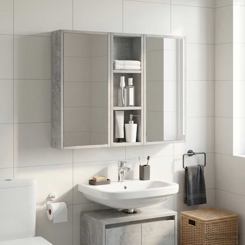 Armadio da bagno a muro Grigio Cemento 20 x 10 x 60,5 cm | homemem39