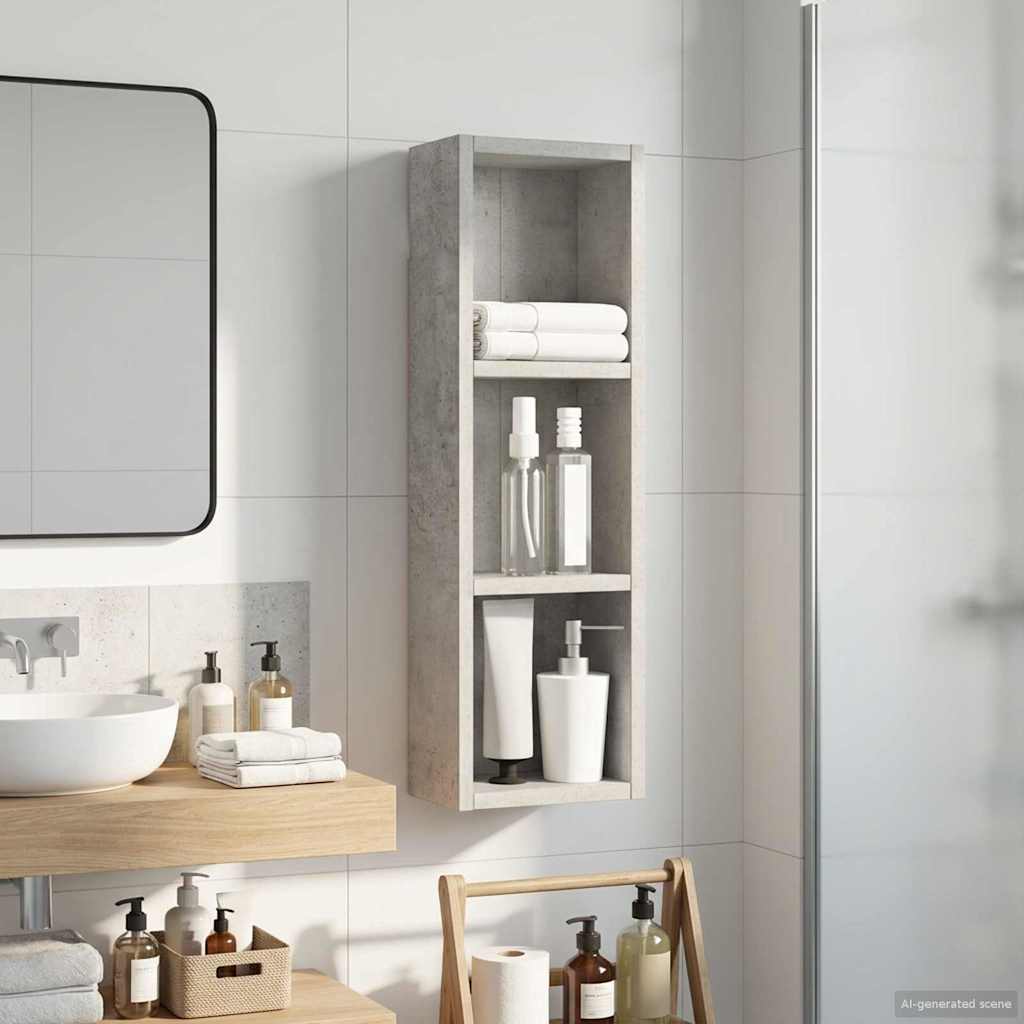 Armadio da bagno a muro Grigio Cemento 20 x 10 x 60,5 cm | homemem39