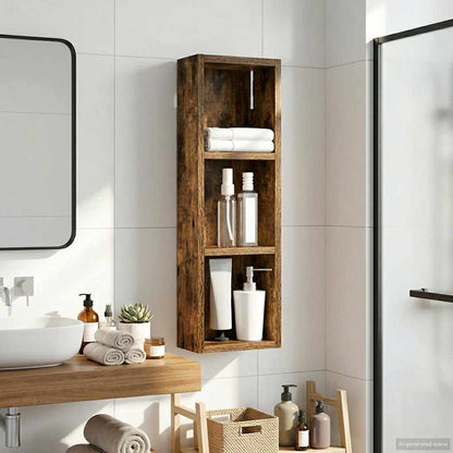 Armadio da bagno a muro Quercia Affumicata 20 x 10 x 60,5 cm | homemem39