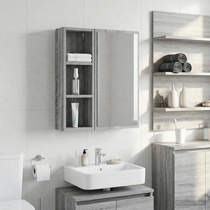 Armadio da bagno a muro Sonoma grigia 20 x 10 x 60,5 cm | homemem39