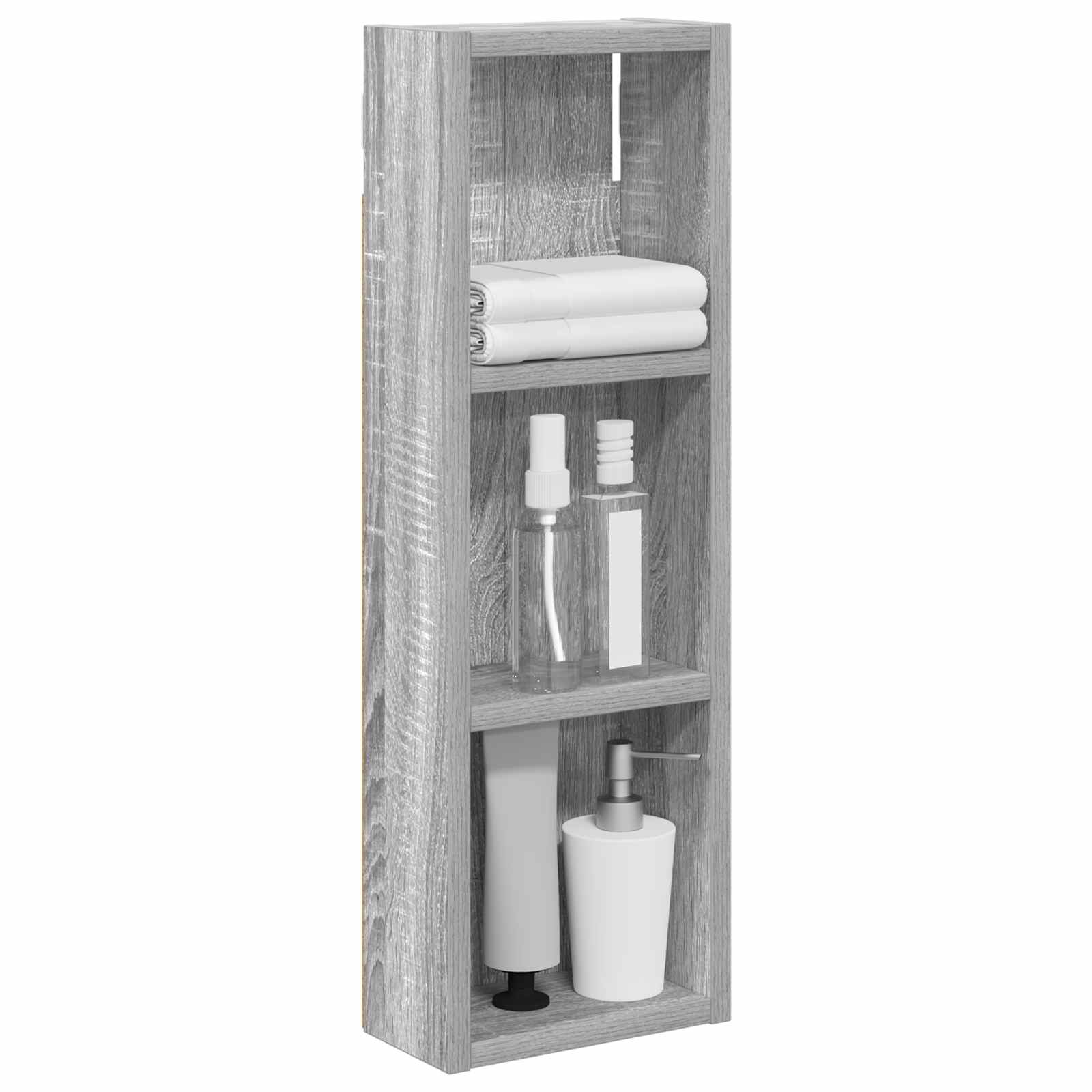 Armadio da bagno a muro Sonoma grigia 20 x 10 x 60,5 cm | homemem39