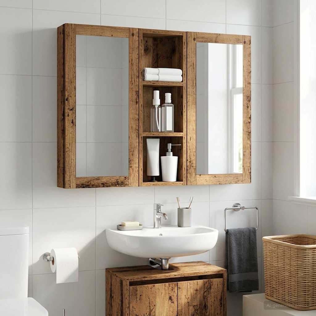 Armadio da bagno a muro Legno vecchio 20 x 10 x 60,5 cm | homemem39