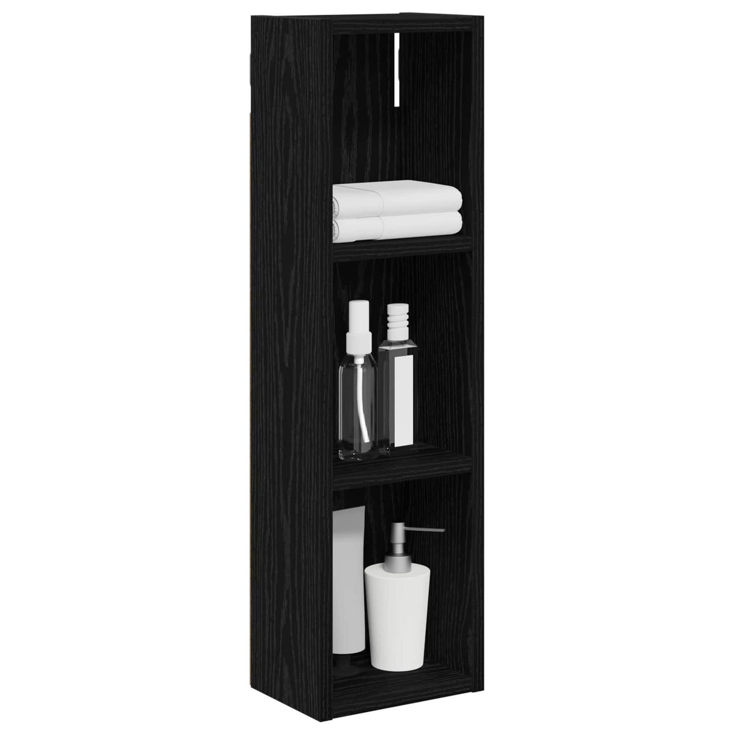 Armadio da bagno a muro Rovere Nero 20 x 14 x 70 cm | homemem39