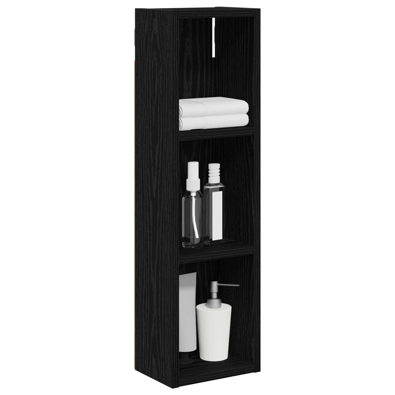 Armadio da bagno a muro Rovere Nero 20 x 14 x 70 cm | homemem39