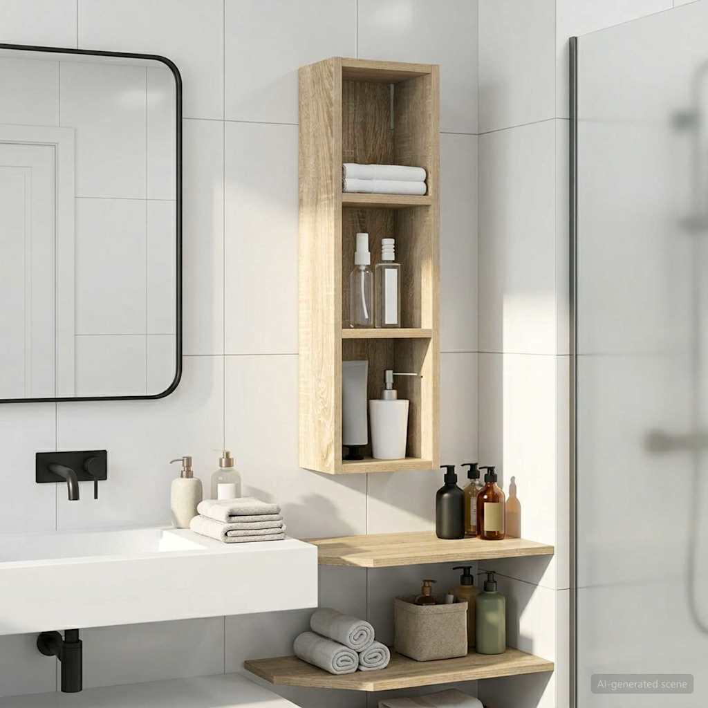 Armadio da bagno a muro Rovere Sonoma 20 x 14 x 70 cm | homemem39