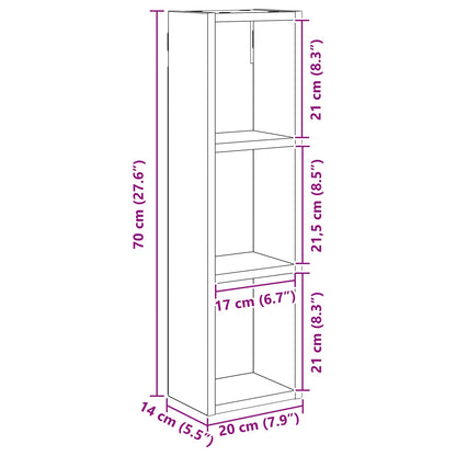 Armadio da bagno a muro Rovere Sonoma 20 x 14 x 70 cm | homemem39