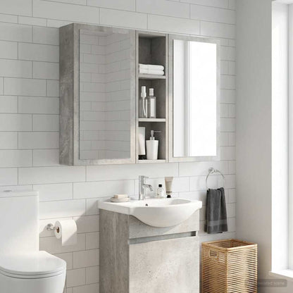 Armadio da bagno a muro Grigio Cemento 20 x 14 x 70 cm | homemem39