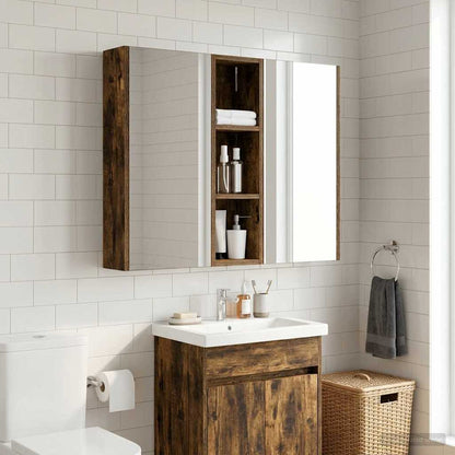 Armadio da bagno a muro Quercia Affumicata 20 x 14 x 70 cm | homemem39