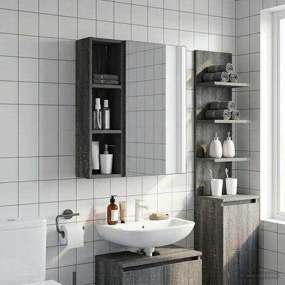 Armadio da bagno a muro Sonoma grigia 20 x 14 x 70 cm | homemem39