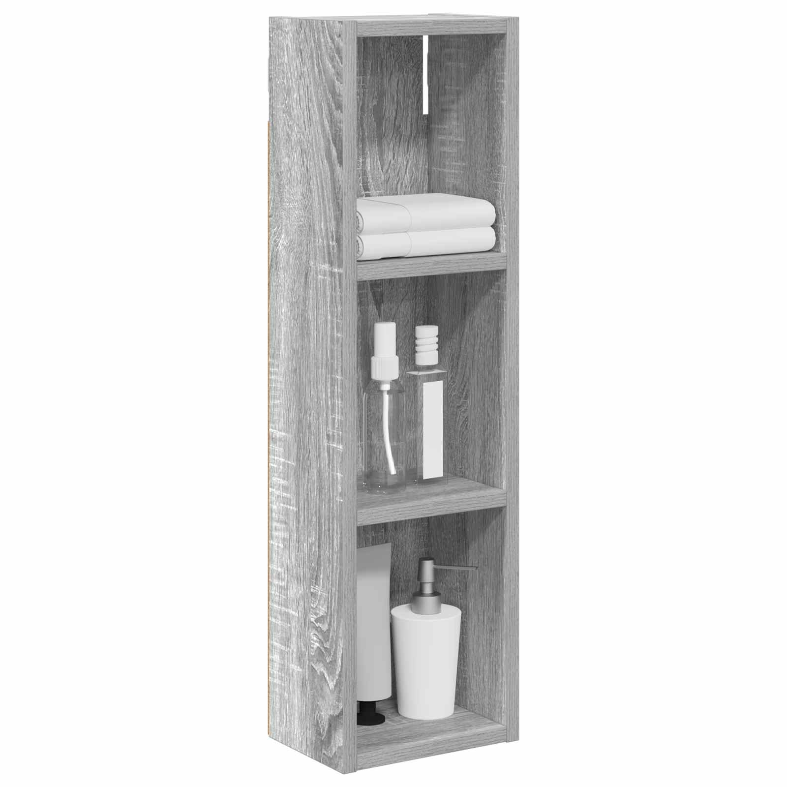 Armadio da bagno a muro Sonoma grigia 20 x 14 x 70 cm | homemem39