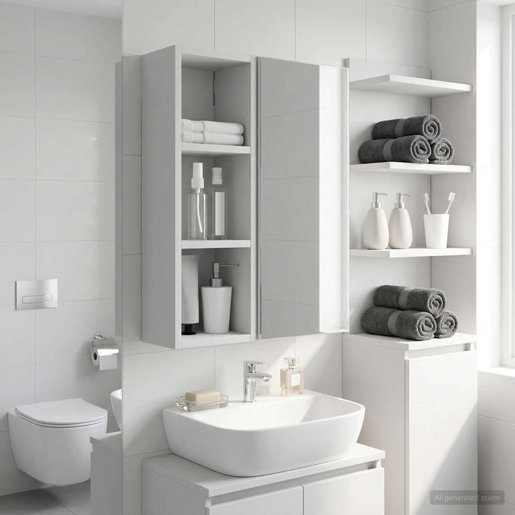 Armadio da bagno a muro Bianco 20 x 16 x 62,5 cm | homemem39