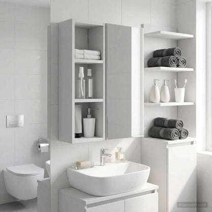 Armadio da bagno a muro Bianco 20 x 16 x 62,5 cm | homemem39