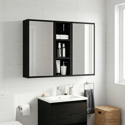 Armadio da bagno a muro Rovere Nero 20 x 16 x 62,5 cm | homemem39
