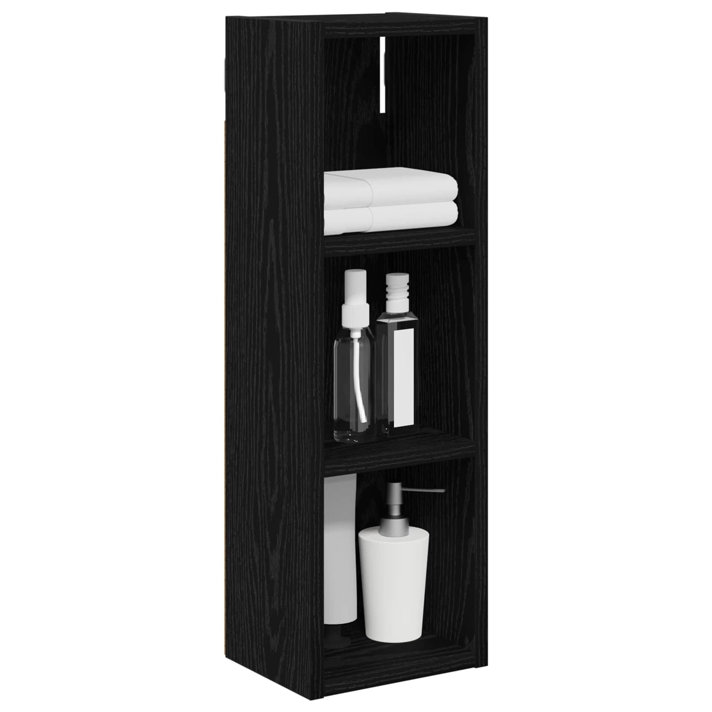 Armadio da bagno a muro Rovere Nero 20 x 16 x 62,5 cm | homemem39