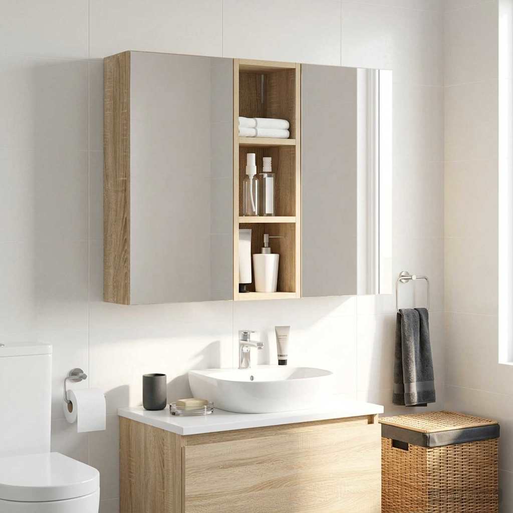 Armadio da bagno a muro Rovere Sonoma 20 x 16 x 62,5 cm | homemem39