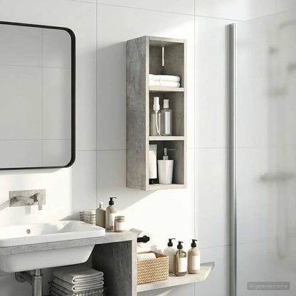 Armadio da bagno a muro Grigio Cemento 20 x 16 x 62,5 cm | homemem39