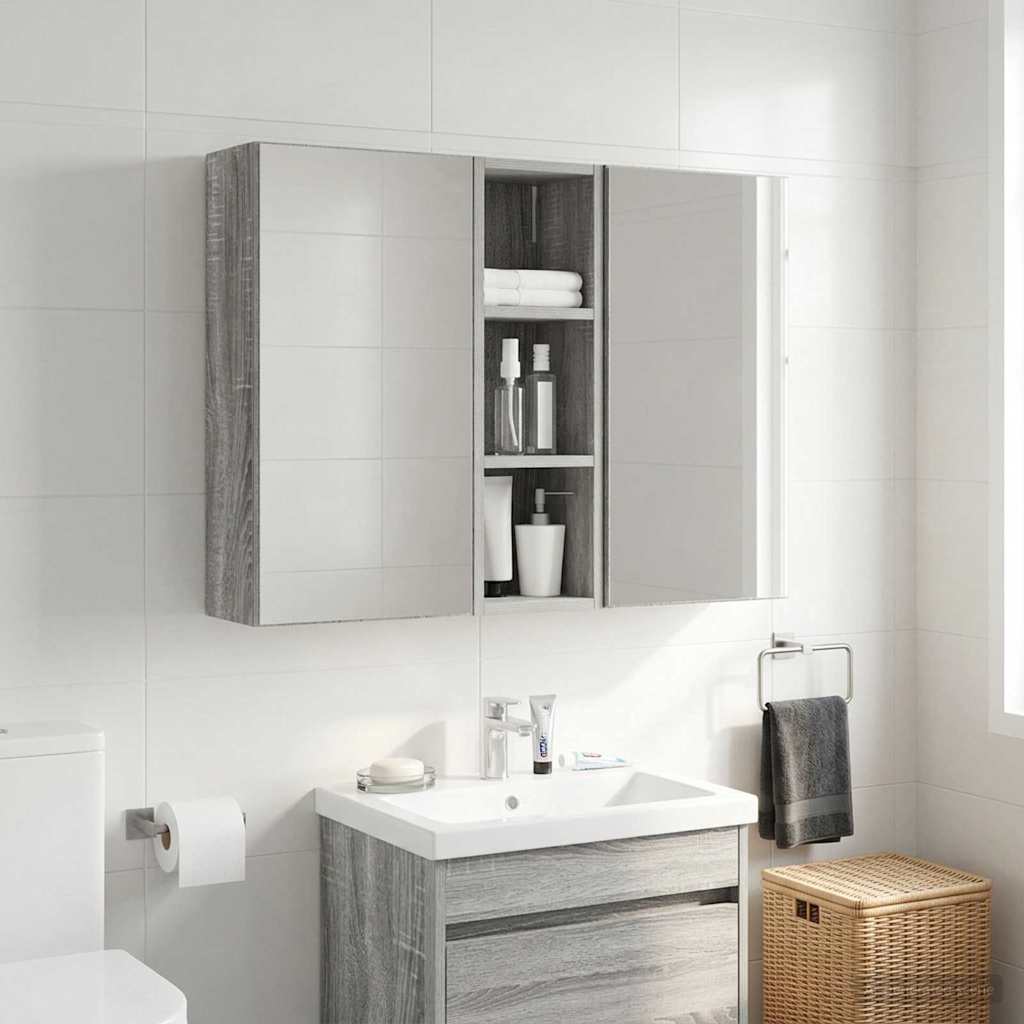 Armadio da bagno a muro Sonoma grigia 20 x 16 x 62,5 cm | homemem39