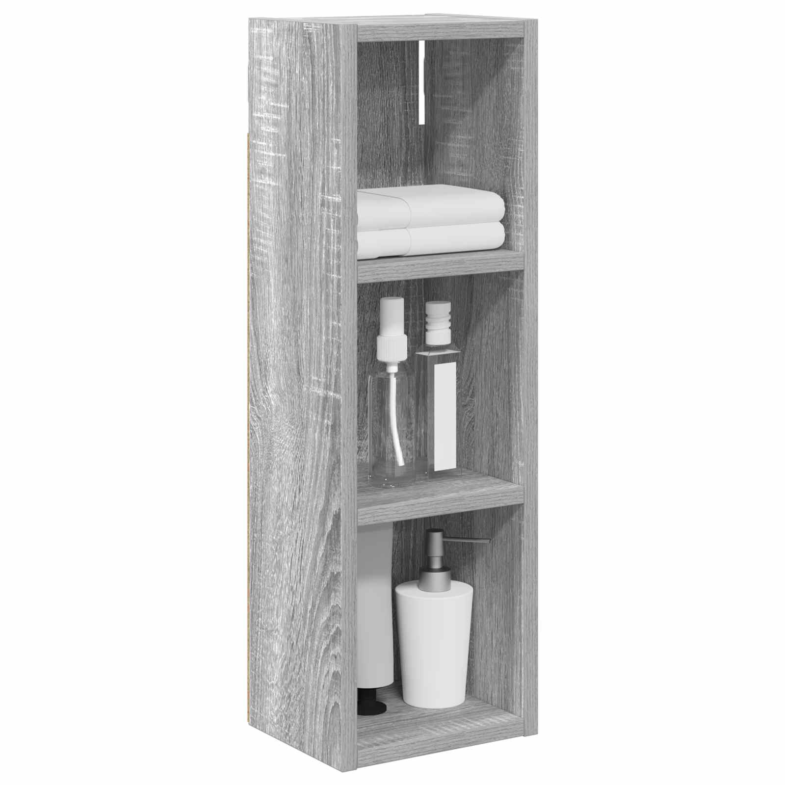 Armadio da bagno a muro Sonoma grigia 20 x 16 x 62,5 cm | homemem39