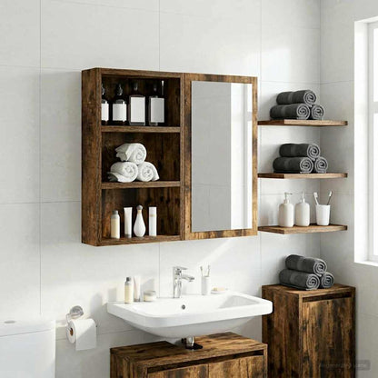 Armadio da bagno a muro Quercia Affumicata 30 x 10 x 50 cm | homemem39