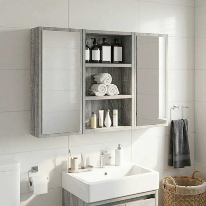 Armadio da bagno a muro Sonoma grigia 30 x 10 x 50 cm | homemem39