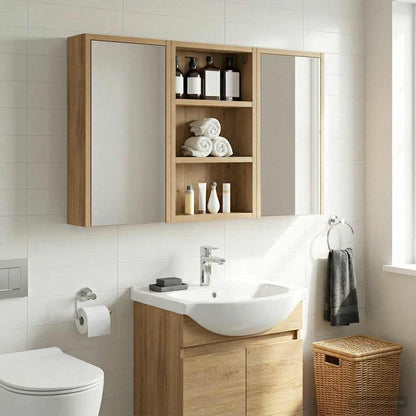 Armadio da bagno a muro Rovere Artigianale 30 x 10 x 50 cm | homemem39
