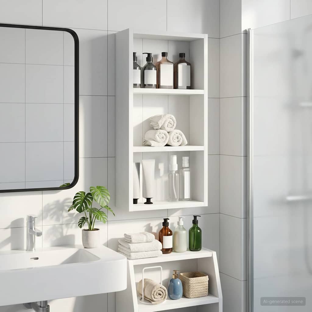 Armadio da bagno a muro Bianco 30 x 10 x 60,5 cm