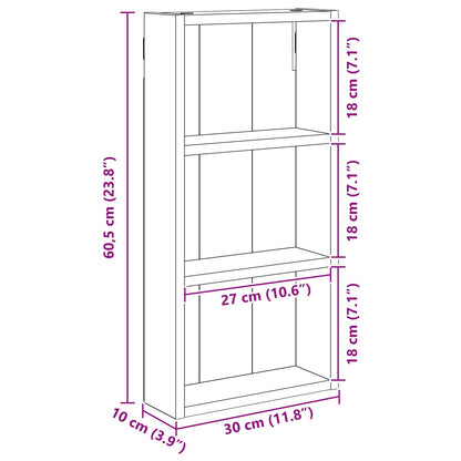 Armadio da bagno a muro Rovere Artigianale 30 x 10 x 60,5 cm | homemem39