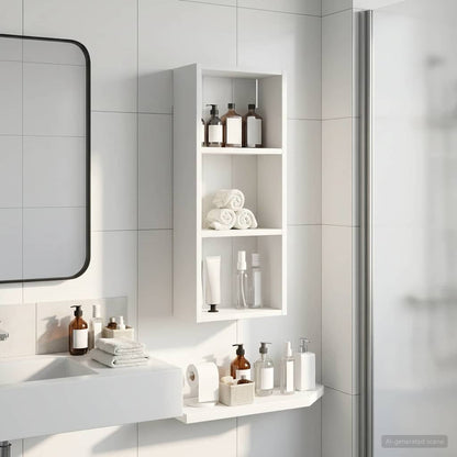 Armadio da bagno a muro con lo scaffale Bianco 30 x 14 x 70 cm | homemem39