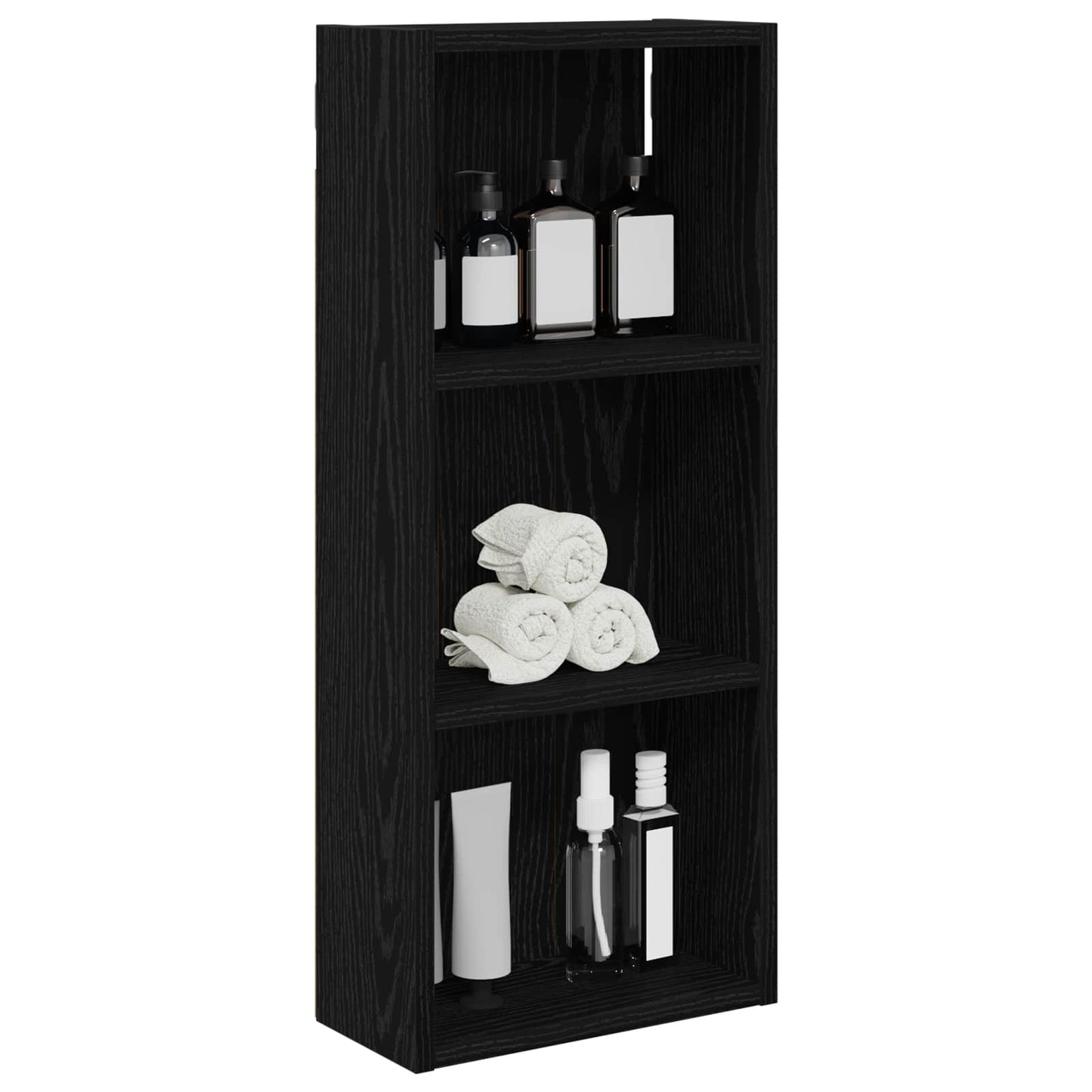 Armadio da bagno a muro Rovere Nero 30 x 14 x 70 cm | homemem39