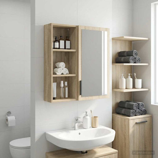 Armadio da bagno a muro Rovere Sonoma 30 x 14 x 70 cm
