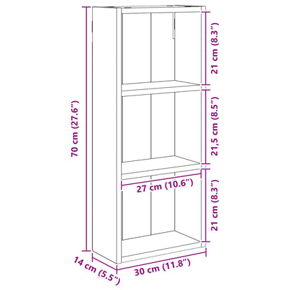 Armadio da bagno a muro Rovere Artigianale 30 x 14 x 70 cm | homemem39