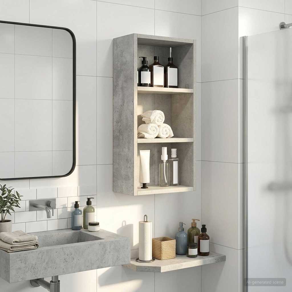 Armadio da bagno a muro Grigio Cemento 30 x 16 x 62,5 cm | homemem39