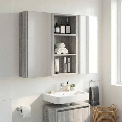 Armadio da bagno a muro Sonoma grigia 30 x 16 x 62,5 cm | homemem39