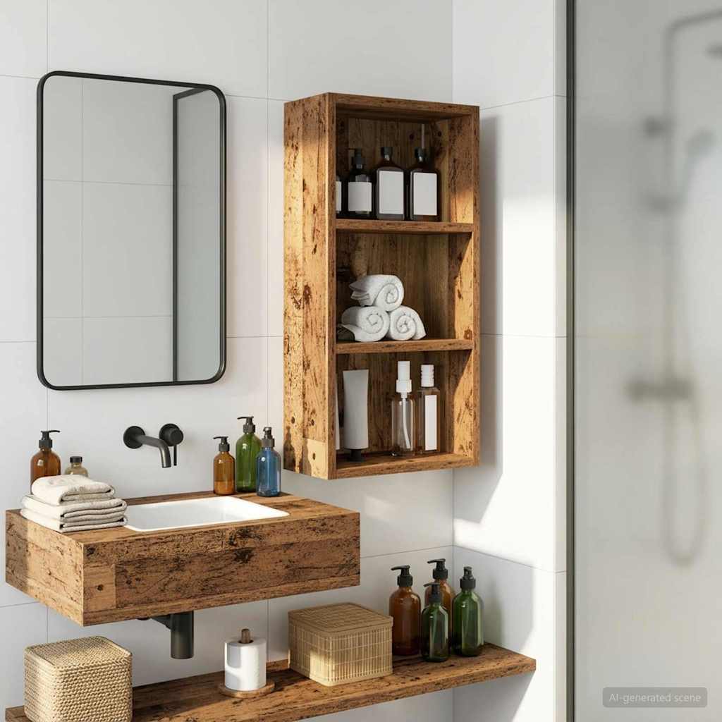 Armadio da bagno a muro Legno vecchio 30 x 16 x 62,5 cm | homemem39