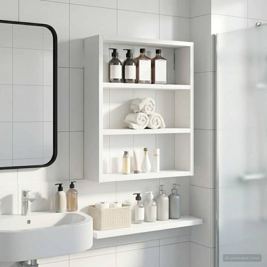Armadio da bagno a muro con lo scaffale Bianco 40 x 10 x 50 cm