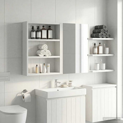 Armadio da bagno a muro con lo scaffale Bianco 40 x 10 x 50 cm | homemem39