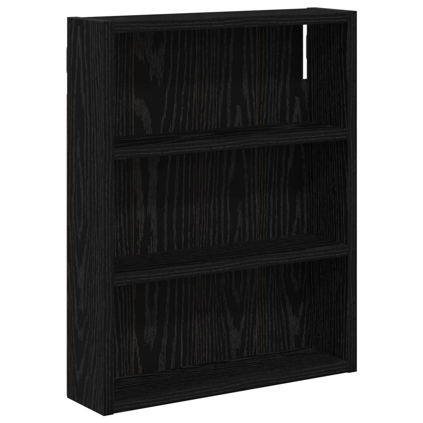 Armadio da bagno a muro Rovere Nero 40 x 10 x 50 cm