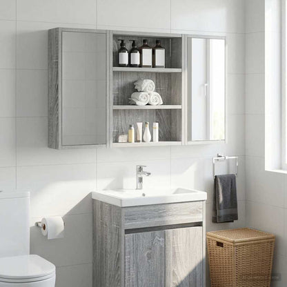 Armadio da bagno a muro Sonoma grigia 40 x 10 x 50 cm | homemem39