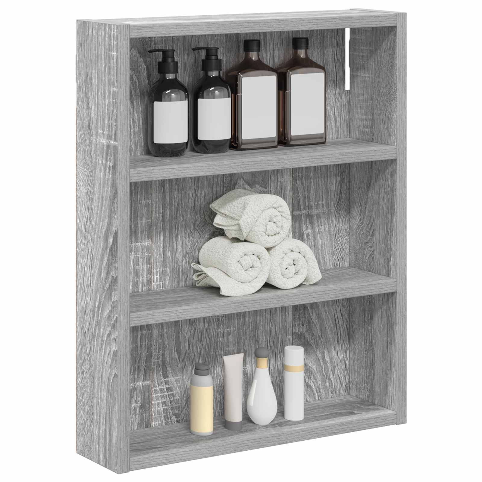 Armadio da bagno a muro Sonoma grigia 40 x 10 x 50 cm | homemem39