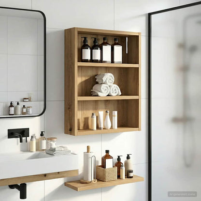 Armadio da bagno a muro Rovere Artigianale 40 x 10 x 50 cm | homemem39