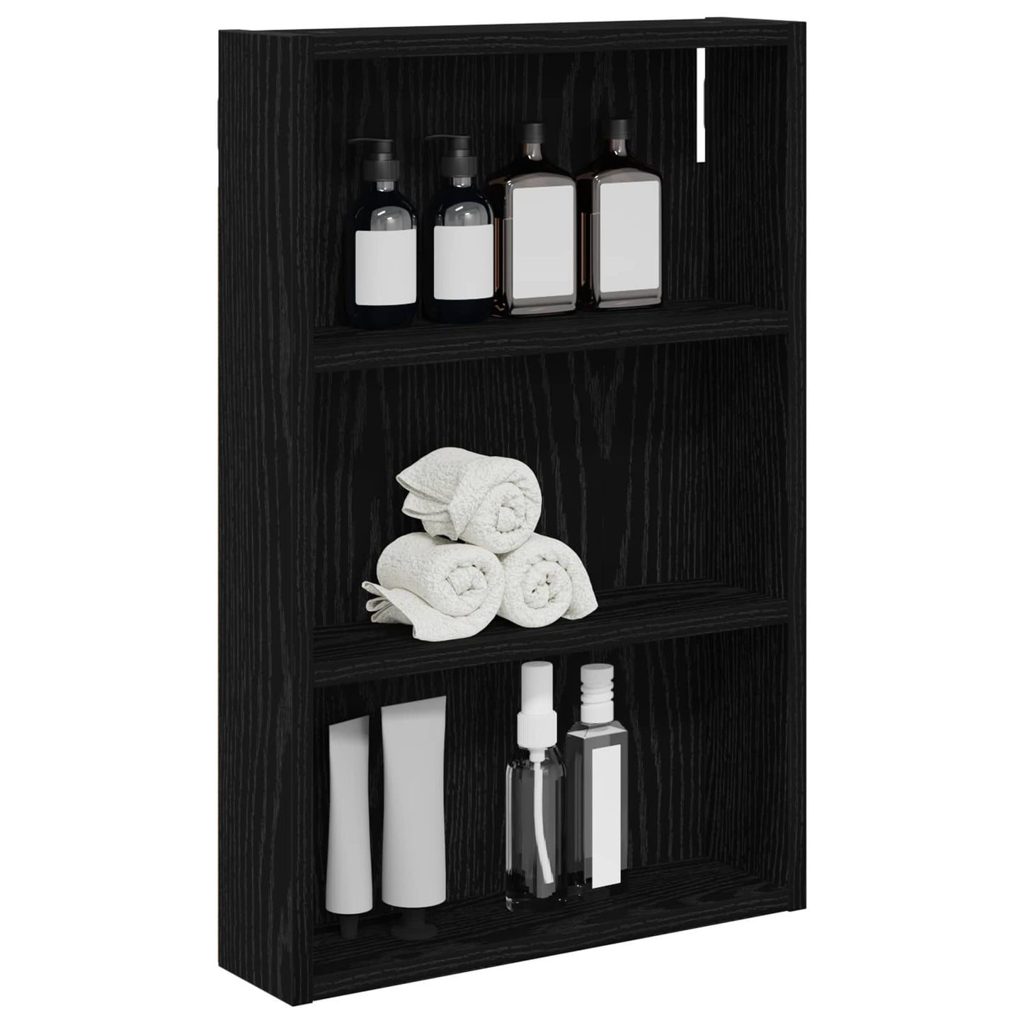 Armadio da bagno a muro Rovere Nero 40 x 10 x 60,5 cm | homemem39