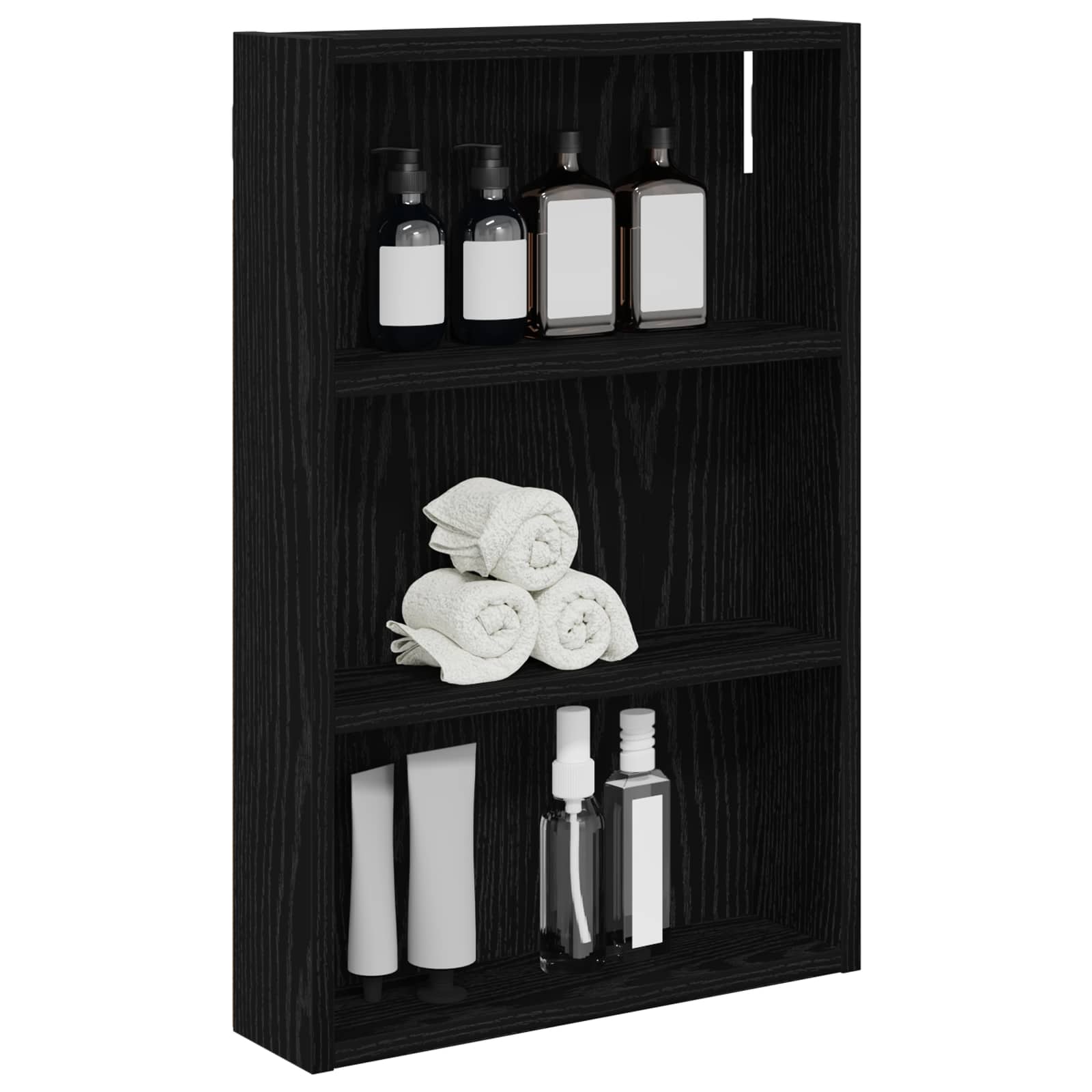 Armadio da bagno a muro Rovere Nero 40 x 10 x 60,5 cm | homemem39