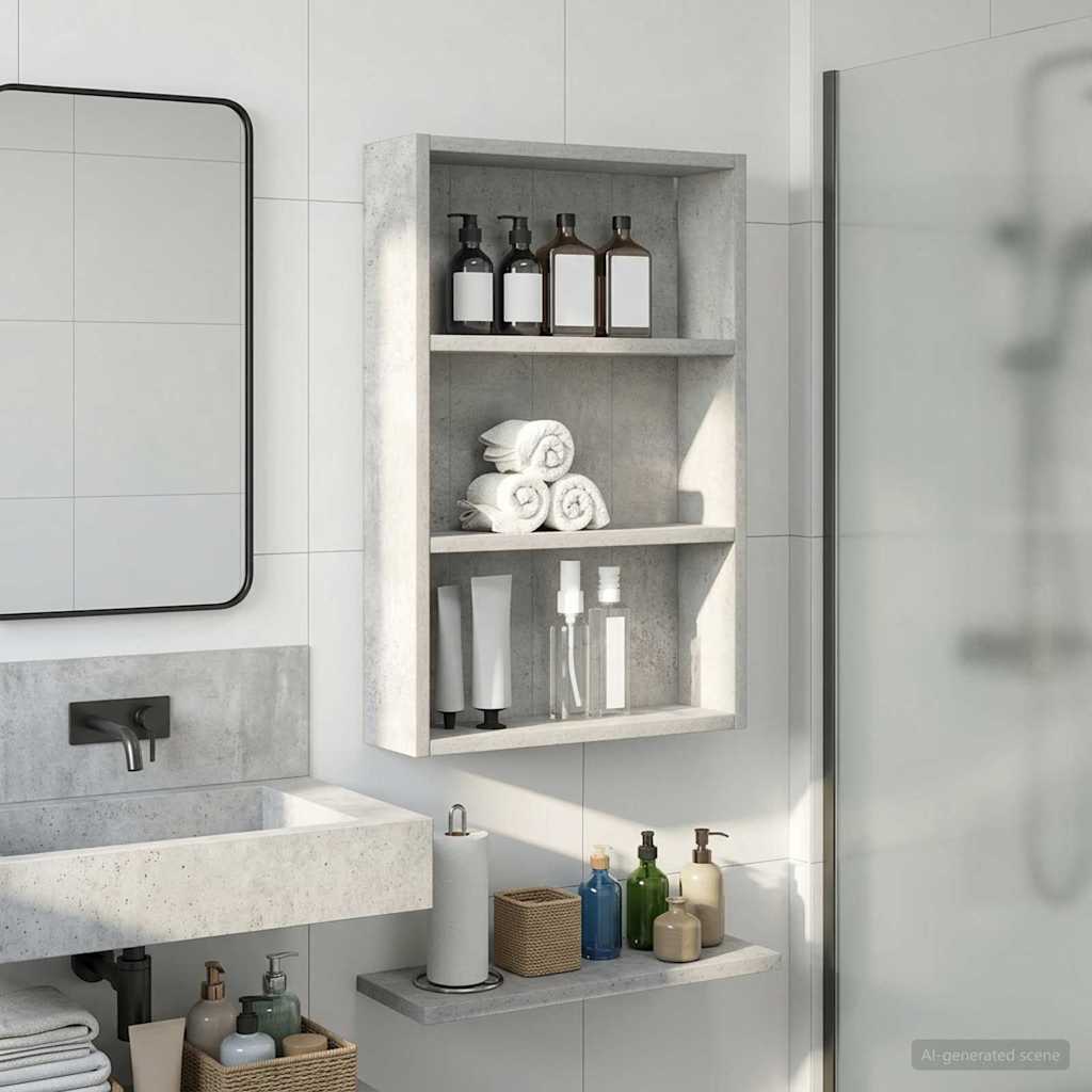 Armadio da bagno a muro Grigio Cemento 40 x 10 x 60,5 cm | homemem39