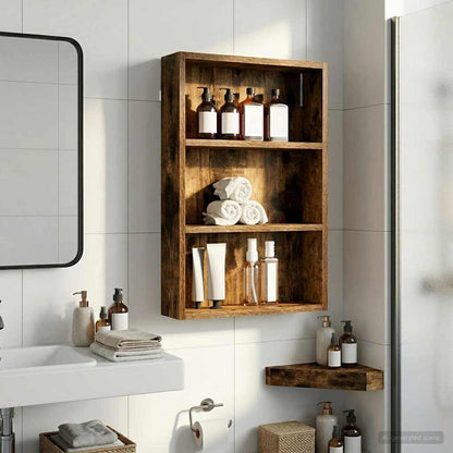 Armadio da bagno a muro Quercia Affumicata 40 x 10 x 60,5 cm