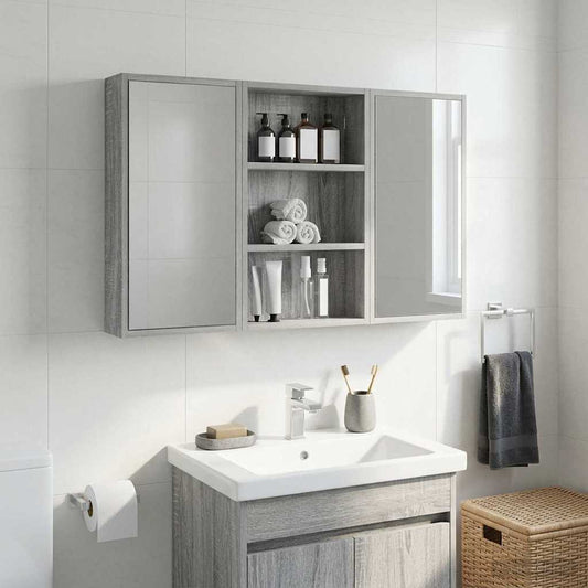 Armadio da bagno a muro Sonoma grigia 40 x 10 x 60,5 cm | homemem39