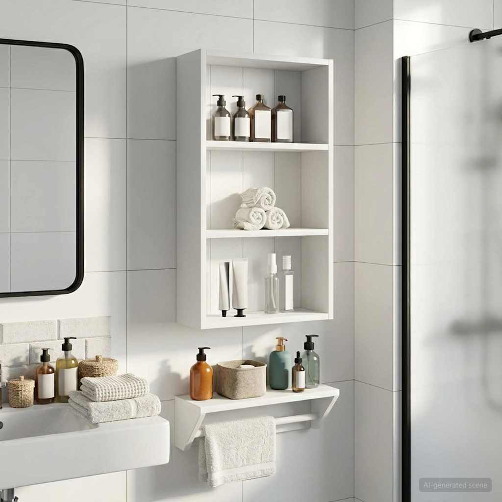 Armadio da bagno a muro con lo scaffale Bianco 40 x 14 x 70 cm | homemem39